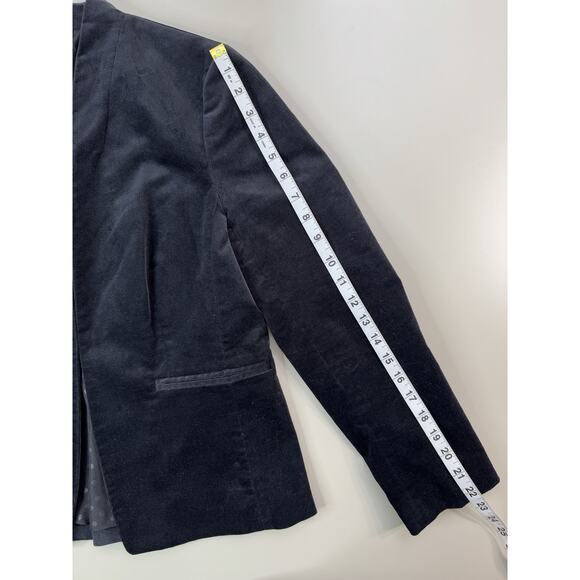 J Crew Womens Blazer 6 Black Velvet Broadway Jacket Minimalist Preppy Feminine - Picture 5 of 13